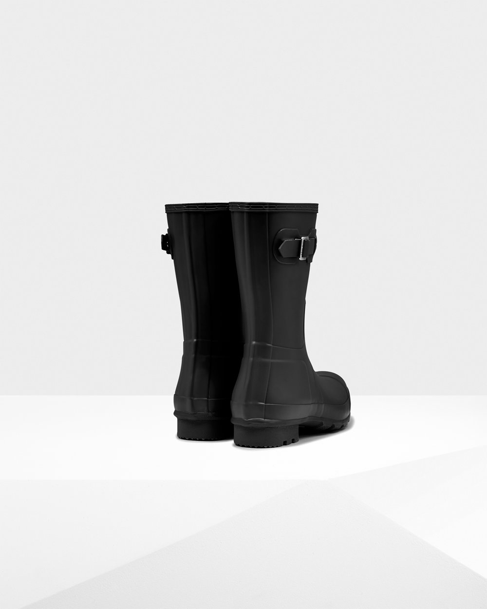 Mens Short Rain Boots - Hunter Original (34KGXIREU) - Black